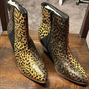 Leopard Print Ankle Boots
